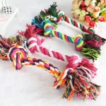 Large Dog Molar Bite-Resistant Cotton Rope Knot Chew Toy for Teeth Cleaning