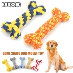 Dog Toys for Small & Large Dogs, Chew Resistant Cotton Bone Shape Puppy Teething Toy