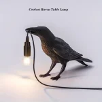 Auspicious Bird Table Lamp with Animal Shape for Home Decor