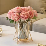 Style Transparent Iron Vase for Home Decor