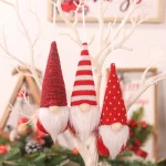 Cute Christmas Doll with Knitted Hat for Home Decoration