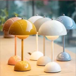 Rechargeable Mushroom Flower Bud LED Table Lamp with Touch Control for Bedroom, Restaurant, Cafe, Modern Decor