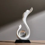 Nordic Abstract Wave Sculpture Figurine Ornaments for Home Decor