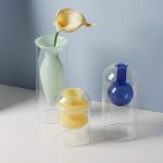 Modern Double Glass Vase for Home Decor, Wedding, and Hydroponic Plant