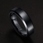 Black Tungsten Spinner Ring Spinning Wedding Band