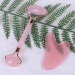 Natural Stone Jade  Scraper Rose Quartz Facial Tools Neck Massager