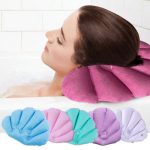 Household inflatable bath pillow with suction cup bath pillow