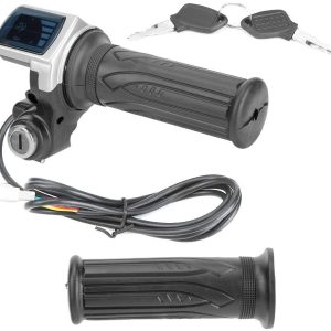 Folding Electric Car Throttle Handle with LED Display and Key Lock