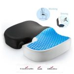 Memory Foam Gel Seat Cushion for Tailbone, Sciatica, and Back Pain Relief