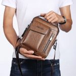 Men’s Genuine Leather Sling Bag Over the Shoulder Bags