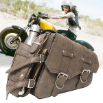 Classic leather bag for motorcycle riders