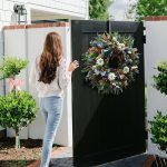 Large Christmas Fall White Pumpkins Ranunculus Wreath