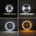 7 Inch Skull Led Headlights - Headlamp Waterproof For Motorcycle/Suv