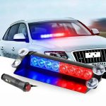 8 Led Police Lights Strobe Light For Car 12V Emergency Signal – Dashboard Interior Roof Windshield Safe Caution Hazard Light With Suction Cups