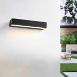 Simple Strip Waterproof Led Black Modern Outdoor Wall Washer Light