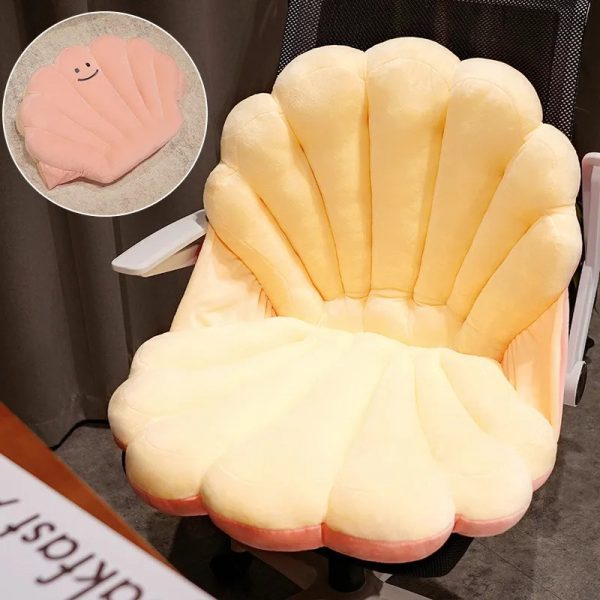 Clam Shell Shaped Garden Chair Decorative Cushion, For Couch, Bed, Living Room, Home Office Decor