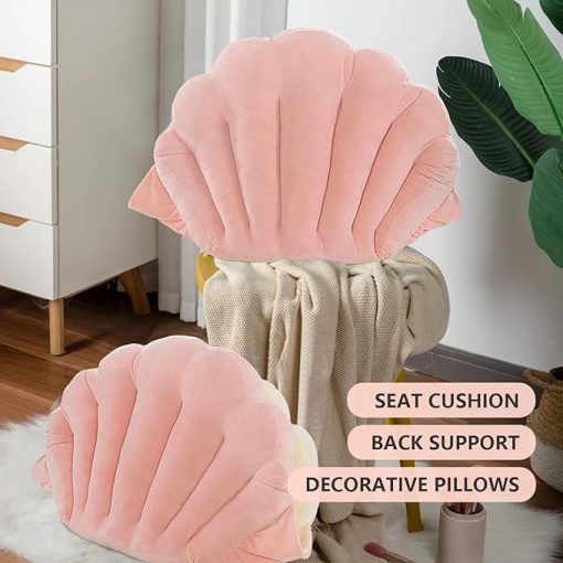 Clam Shell Shaped Garden Chair Decorative Cushion, For Couch, Bed, Living Room, Home Office Decor