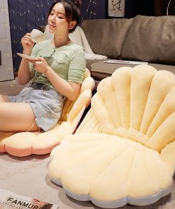 Clam Shell Shaped Garden Chair Decorative Cushion, For Couch, Bed, Living Room, Home Office Decor