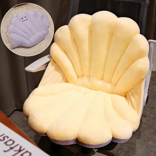 Clam Shell Shaped Garden Chair Decorative Cushion, For Couch, Bed, Living Room, Home Office Decor