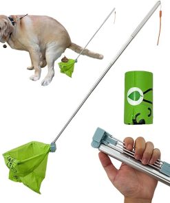 Dog Pooper Scooper, Poop Picker up for Dogs, Dog Pooper Scooper with Bag Attachment, Portable Foldable Dog Poop Catcher