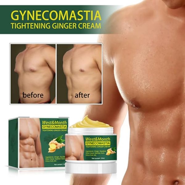 Gynecomastia Tightening Ginger Cream, Ginger Cream for Men, Effectively Shrinks Men Chest Tightening Ginger Cream