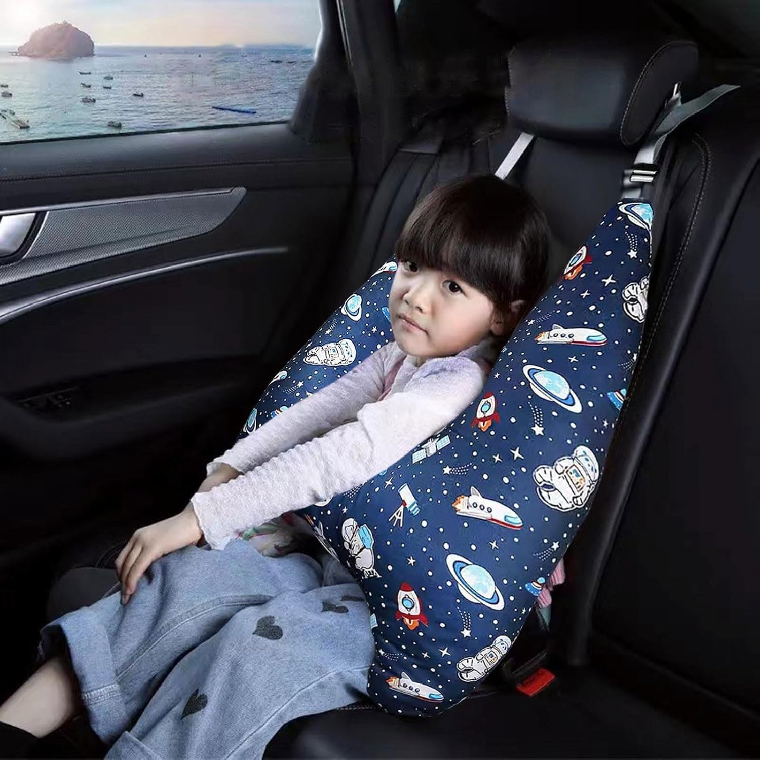 H-Shape Car Seat Pillow, Kids Car Pillows for Sleeping, Child Car Sleeping Head Support, Travel Neck Rest Car Seat Pillow