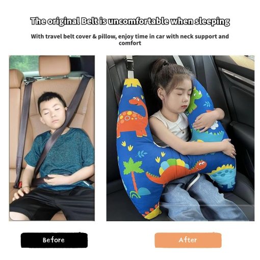 H-Shape Car Seat Pillow, Kids Car Pillows for Sleeping, Child Car Sleeping Head Support, Travel Neck Rest Car Seat Pillow