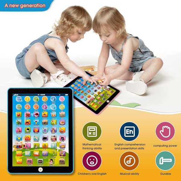 Kids Learning PadTablet Interactive Toddler Toys with Words Numbers Alphabets Music English Electronic Educational Toy