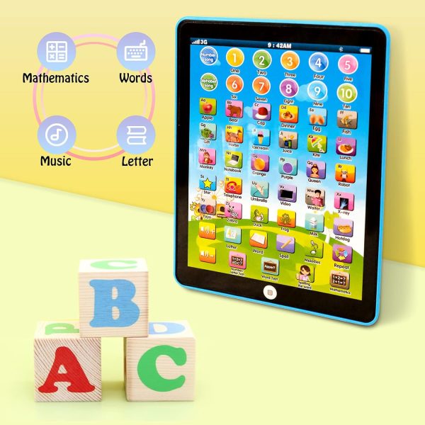 Kids Learning PadTablet Interactive Toddler Toys with Words Numbers Alphabets Music English Electronic Educational Toy