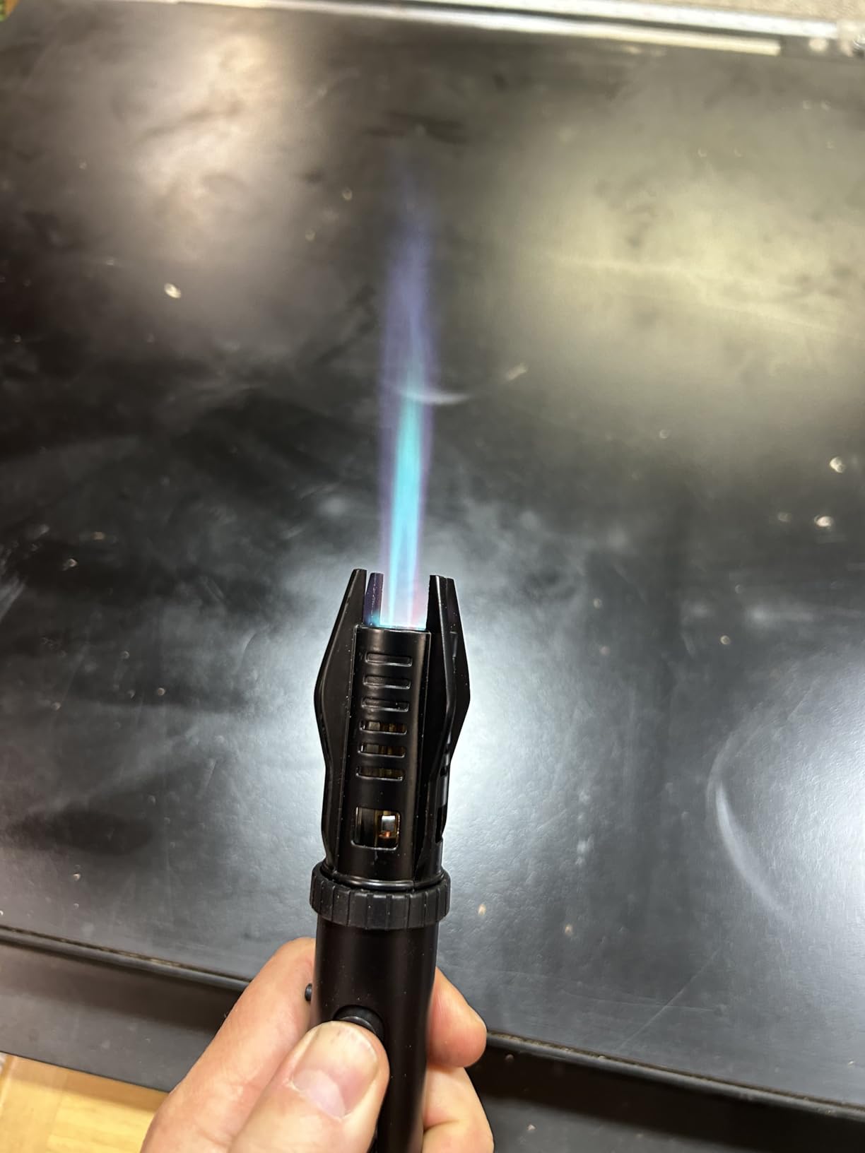 Lightsaber Butane Torch Lighter, Windproof Adjustable Refillable Red Flame Jet Torch Lighter With Safety Switch photo review