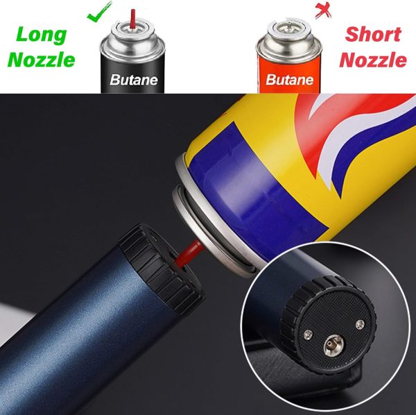 Lightsaber Butane Torch Lighter, Windproof Adjustable Refillable Red Flame Jet Torch Lighter With Safety Switch