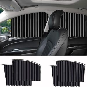 4pcs Magnetic Car Window Sliding Curtain – Car Sunshade Magnetic Side Window Curtain