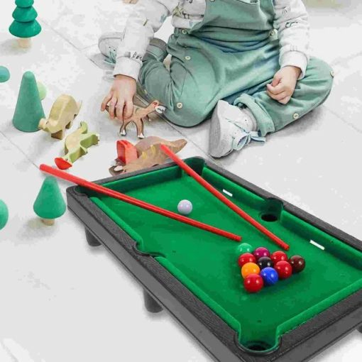 Mini Pool Table For Kids With 2 Pool Cues, Set Of Billiard Balls And Rack – Complete Small Pool Table Set For Children – Great Gift Idea For Boys And Girls