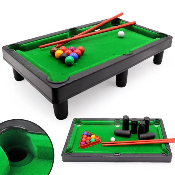 Mini Pool Table For Kids With 2 Pool Cues, Set Of Billiard Balls And Rack – Complete Small Pool Table Set For Children – Great Gift Idea For Boys And Girls