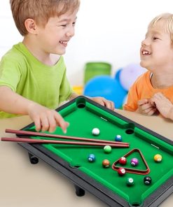 Mini Pool Table For Kids With 2 Pool Cues, Set Of Billiard Balls And Rack – Complete Small Pool Table Set For Children – Great Gift Idea For Boys And Girls