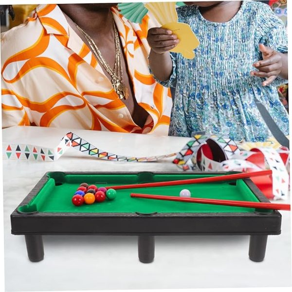 Mini Pool Table For Kids With 2 Pool Cues, Set Of Billiard Balls And Rack – Complete Small Pool Table Set For Children – Great Gift Idea For Boys And Girls