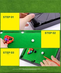 Mini Pool Table For Kids With 2 Pool Cues, Set Of Billiard Balls And Rack – Complete Small Pool Table Set For Children – Great Gift Idea For Boys And Girls