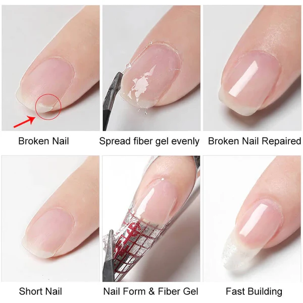 Nail Repair Gel - Cracked Nail Repair Gel Strengthen Long Lasting Harmless For Uv Acrylic Broken Nails Gel