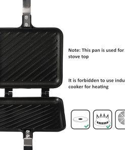 Non-Stick Sandwich And Panini Maker With Insulated Handle