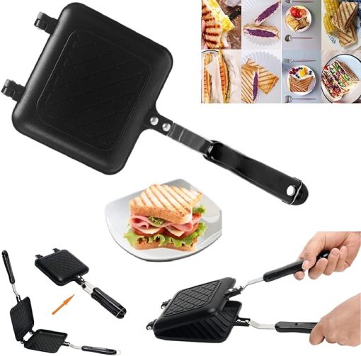 Non-Stick Sandwich And Panini Maker With Insulated Handle