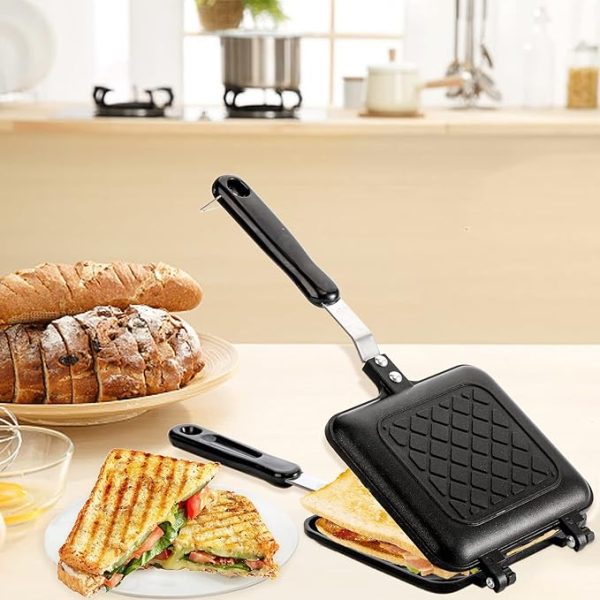 Non-Stick Sandwich And Panini Maker With Insulated Handle