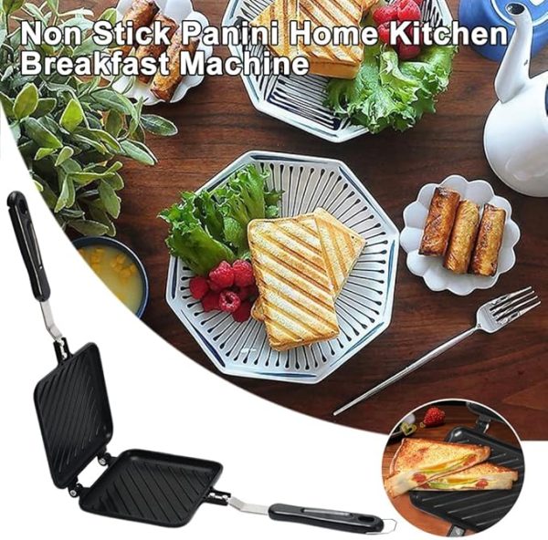 Non-Stick Sandwich And Panini Maker With Insulated Handle