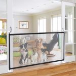 Mesh Gates for Kids or Pets, Magic Pet Gate for The House Stairs Providing a Safe Enclosure for Pets to Play and Rest