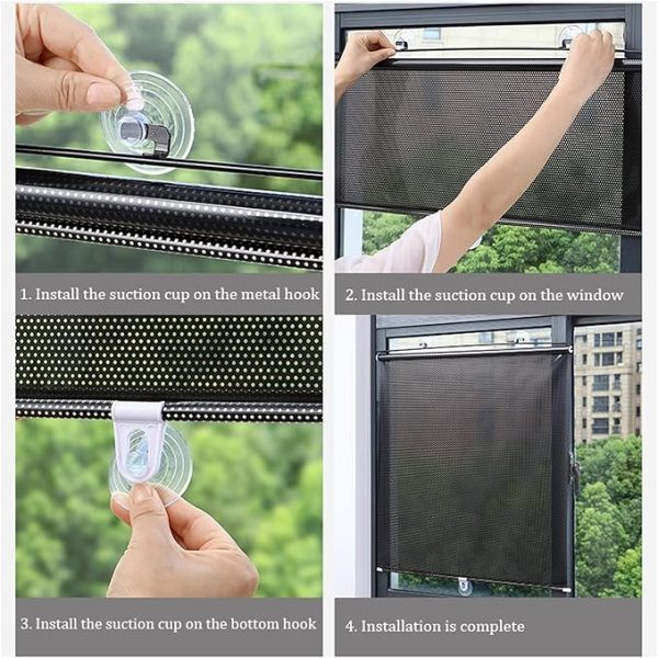 Suction Cup Solar Shades Roller Blinds