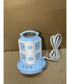 Tower Surge Protector Power Strip, Universal Outlets, 3 Usb Ports, Heavy- Extension Cord, Overload Protection