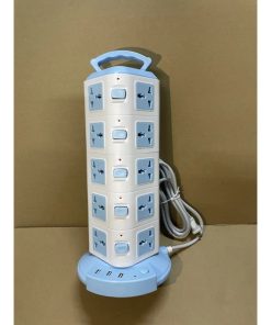 Tower Surge Protector Power Strip, Universal Outlets, 3 Usb Ports, Heavy- Extension Cord, Overload Protection