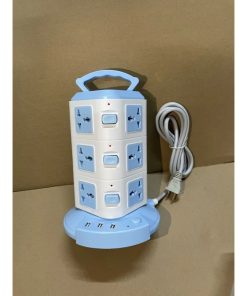 Tower Surge Protector Power Strip, Universal Outlets, 3 Usb Ports, Heavy- Extension Cord, Overload Protection