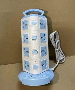 Tower Surge Protector Power Strip, Universal Outlets, 3 Usb Ports, Heavy- Extension Cord, Overload Protection