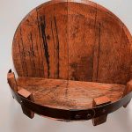 Bourbon Whiskey Barrel Shelf - Rustic Bar Accessories