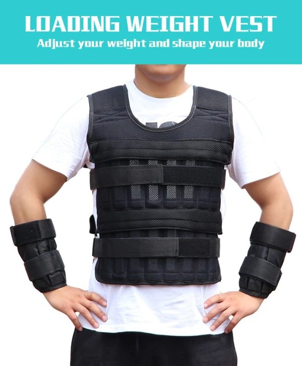 Exercise Weight Vest - 30Kg Adjustable Exercise Loading Weight Vest For Fitness Training